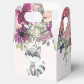 かわいいアライグマ水色牡丹ベイビーシャワー フェイバーボックス (オープン)