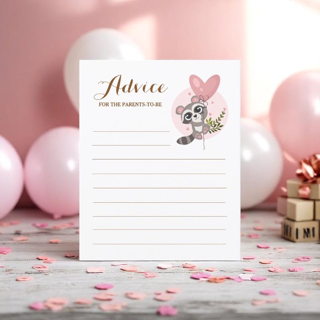 かわいいアライグマ赤ちゃんシャワーゲームアドバイス (Cute Raccoon Baby Shower Game Advice For Parents)