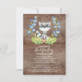 かわいいアライグマ赤ちゃんシャワーベビーカード用ブック 招待状 (正面)