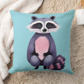 かわいいアライグマ クッション (ブランケット)