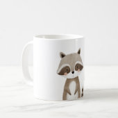 かわいいアライグマ コーヒーマグカップ (正面左)