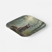 かわいいアライグマ ペーパープレート (傾斜あり)