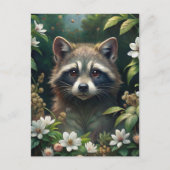 かわいいアライグマ ポストカード (正面)
