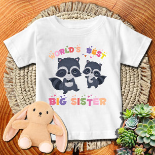 かわいいアライグマ 🦝 世界で最高の姉 ベビーTシャツ