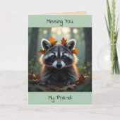 かわいいアライグマ | 君考えの事 カード (正面)