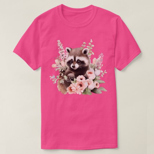 かわいいアライグマ Tシャツ (デザイン正面)