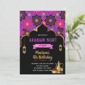 かわいいアラビアンナイトのテーマのパーティの招待状 招待状 (スタンド正面)