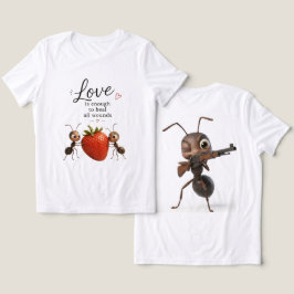かわいいアリが大好きなデザインのTシャツ – Inspirationa トライブレンドＴシャツ