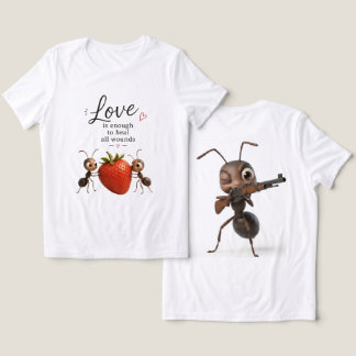 かわいいアリが大好きなデザインのTシャツ – Inspirationa トライブレンドTシャツ