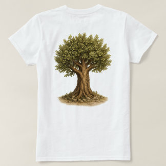 かわいいアリとオリーブの木の芸術 | 自然にインスパイアされたイラスト Tシャツ