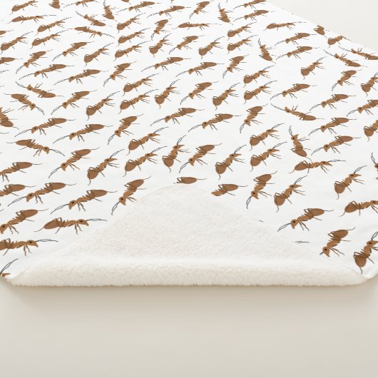 かわいいアリのパターン シェルパブランケット (3/4)