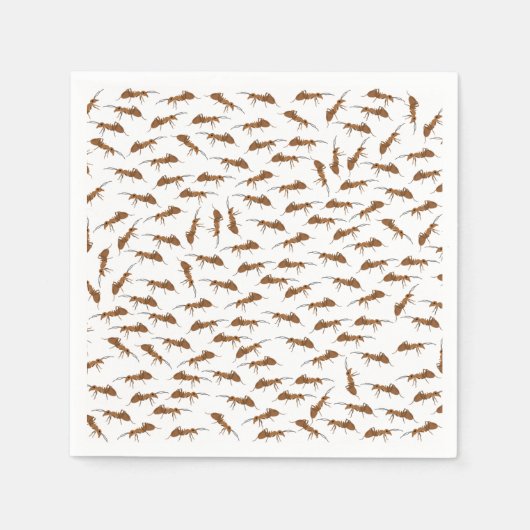 かわいいアリのパターン スタンダードカクテルナプキン (正面)