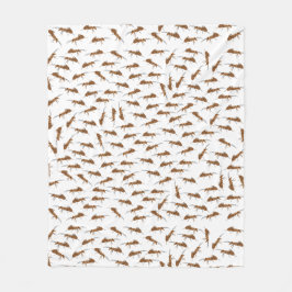 かわいいアリのパターン フリースブランケット