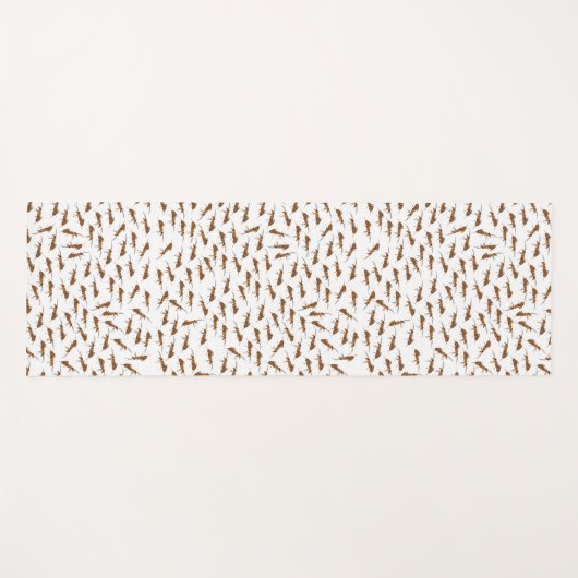 かわいいアリのパターン ヨガマット (正面(横))