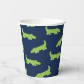 かわいいアリゲータパターン誕生日紙カップ 紙コップ (裏面)
