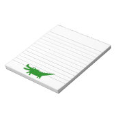 かわいいアリゲーターのイラストのカスタムライン ノートパッド (回転)