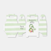 かわいいアリゲーターウォーターカラーフローラベビーシャワー フェイバーボックス (折り畳みなし)