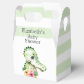 かわいいアリゲーターウォーターカラーフローラベビーシャワー フェイバーボックス (オープン)