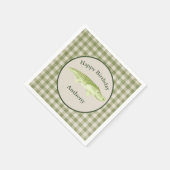 かわいいアリゲーターカラーネーム誕生日 スタンダードカクテルナプキン (角)