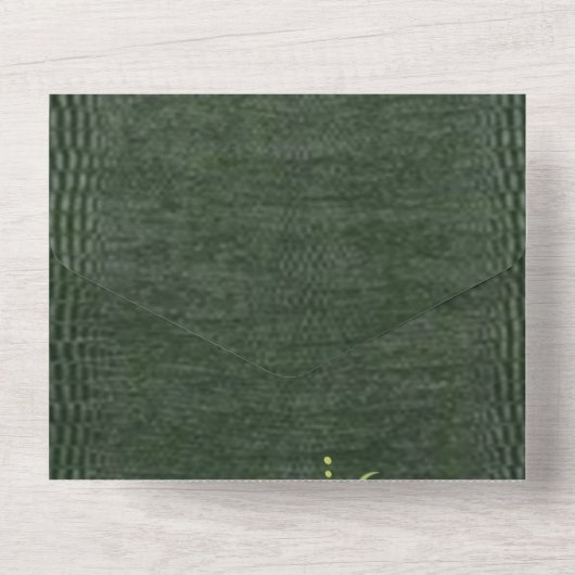 かわいいアリゲーターグリーンレザーサボテンベビシャワー オールインワン招待状 (裏面)