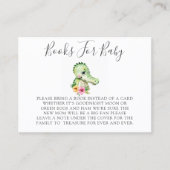 かわいいアリゲーターハイビスカスブックベビー囲い 名刺 (正面)