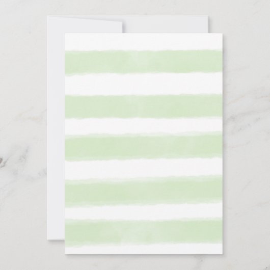 かわいいアリゲーターハイビスカスベビーシャワーありがとう サンキューカード (裏面)