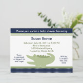 かわいいアリゲーターベビーシャワー招待状 招待状 (スタンド正面)