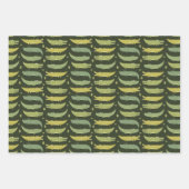 かわいいアリゲーターワニが話し合う ラッピングペーパーシート (正面)