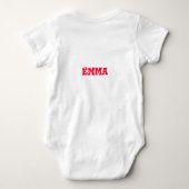 かわいいアリゲーター1st誕生日Tシャツクリーパー ベビーボディスーツ (裏面)