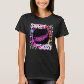 かわいいアリゲーター90sノスタルジアレインボーヒョウ印刷 tシャツ (正面)