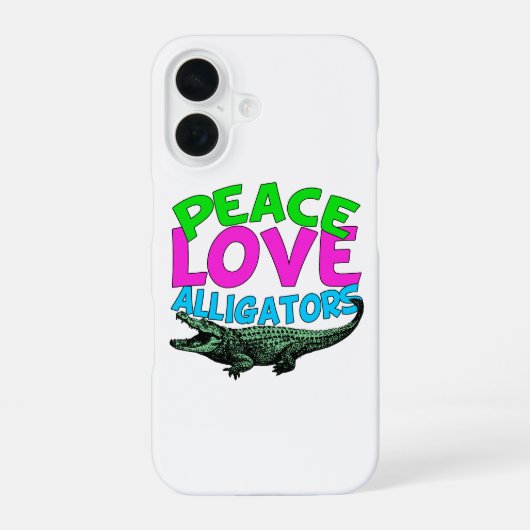 かわいいアリゲーター iPhone 16ケース (裏面)