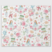 かわいいアリスinワンダーランド不機嫌ハッターティーパーティー ラッピングペーパー (フラット)