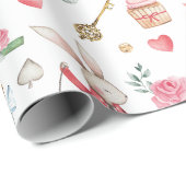 かわいいアリスinワンダーランド不機嫌ハッターティーパーティー ラッピングペーパー (ロールコーナー)