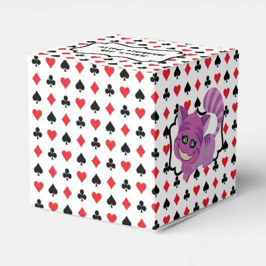 かわいいアリスinワンダーランド子供の誕生日パーティー フェイバーボックス (裏面サイド)