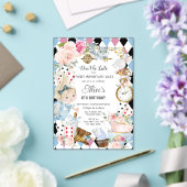 かわいいアリスinワンダーランド誕生日ティーパーティー アクリル招待状 (インサイチュ (ウェディング))