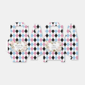 かわいいアリスinワンダーランド誕生日ティーパーティー フェイバーボックス (折り畳みなし)