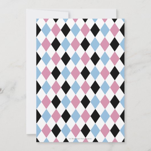 かわいいアリスinワンダーランド誕生日ティーパーティー 招待状 (裏面)