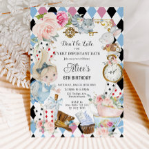 かわいいアリスinワンダーランド誕生日ティーパーティー