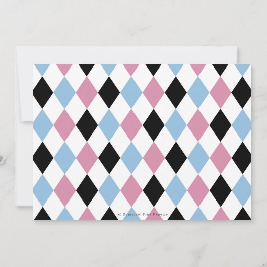 かわいいアリスinワンダーランド誕生日紅茶パーティー写真 招待状 (裏面)