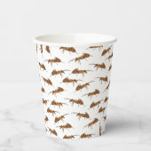 かわいいアリ柄ビーチピクニック 紙コップ (左)