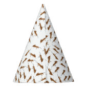 かわいいアリ柄名前をカスタムする子供の誕生日 パーティーハット (裏面)