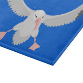 かわいいアルバトロス鳥の飛行漫画イラスト カッティングボード (角)