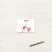 かわいいアルパカとスーツケース ポストイット (デスク上)