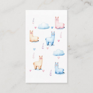 かわいいアルパカと雲 名刺