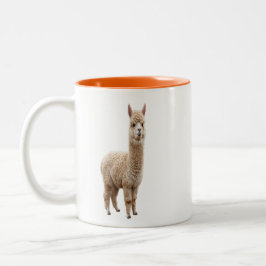 かわいいアルパカのコーヒーマグ 愛らしいラマのツートーン ツートーンマグカップ