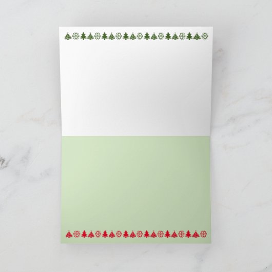 かわいいアルパカのハッピーホリデーカード シーズンカード (内部)