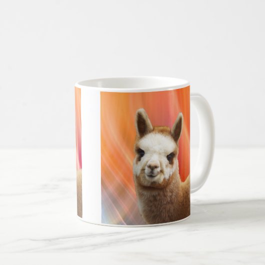 かわいいアルパカのマグ コーヒーマグカップ (正面右)