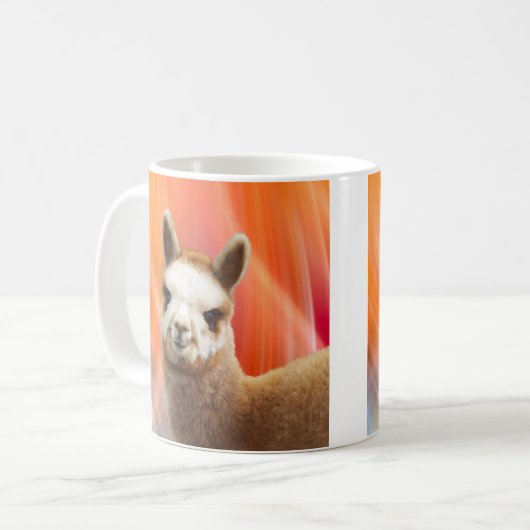 かわいいアルパカのマグ コーヒーマグカップ (正面左)