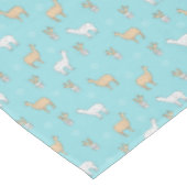 かわいいアルパカのラマのサボテンパターン テーブルクロス (アングル)