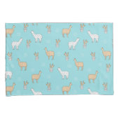 かわいいアルパカのラマのサボテンパターン 枕カバー (正面右)